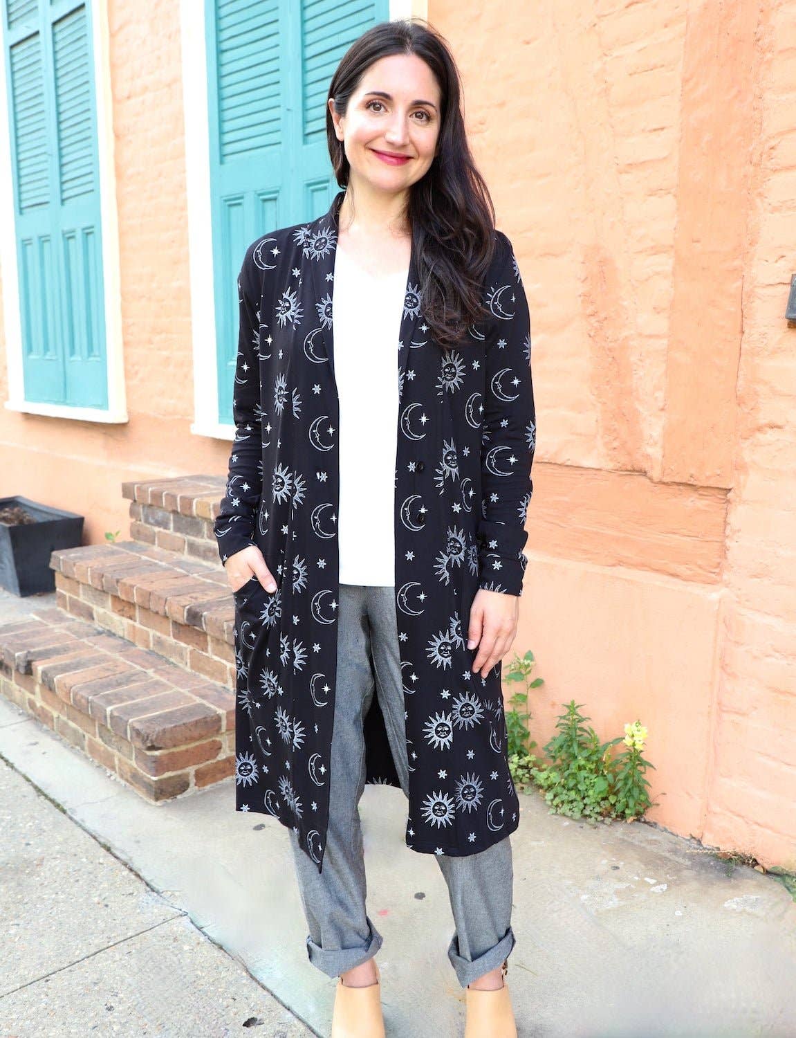 Passion Lilie - Wholesale Cardigan - Women's - Lunar Sun and Moon Organic Cotton Cardigan2