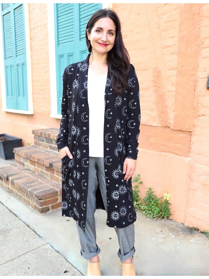 Passion Lilie - Wholesale Cardigan - Women's - Lunar Sun and Moon Organic Cotton Cardigan2