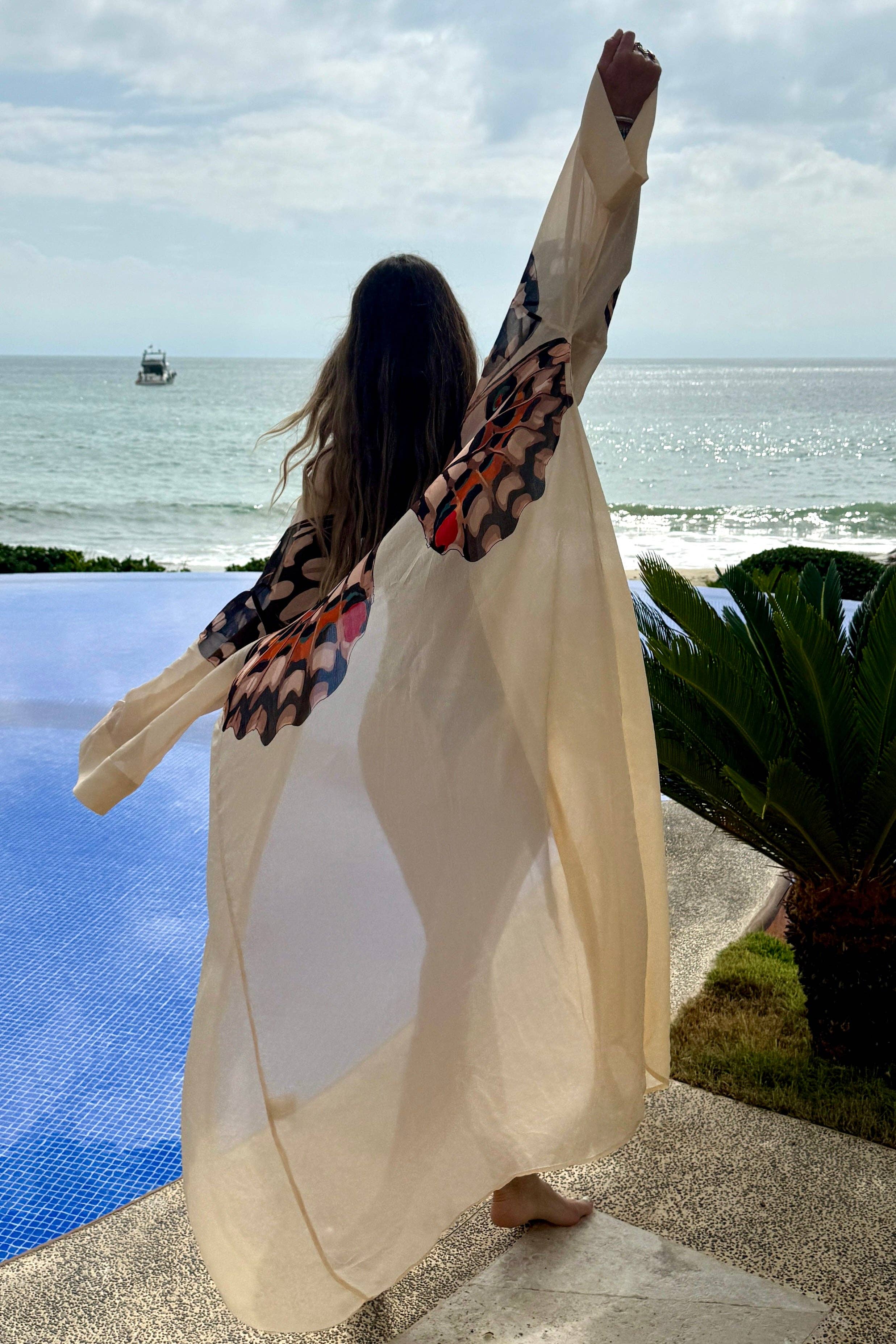 Metamorphosis Vanilla Silk Road Kimono for wholesale on Faire1