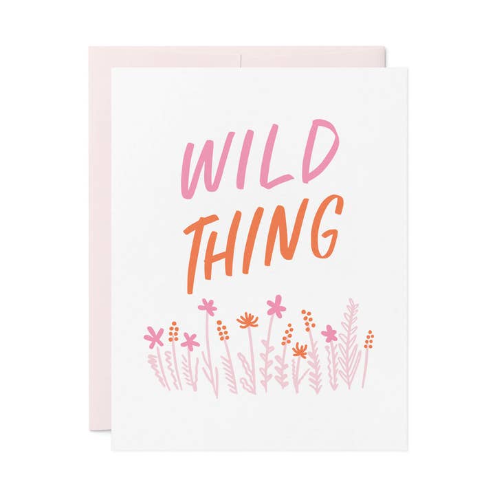 Wild Thing Letterpress Card for wholesale by Friendly Fire Paper