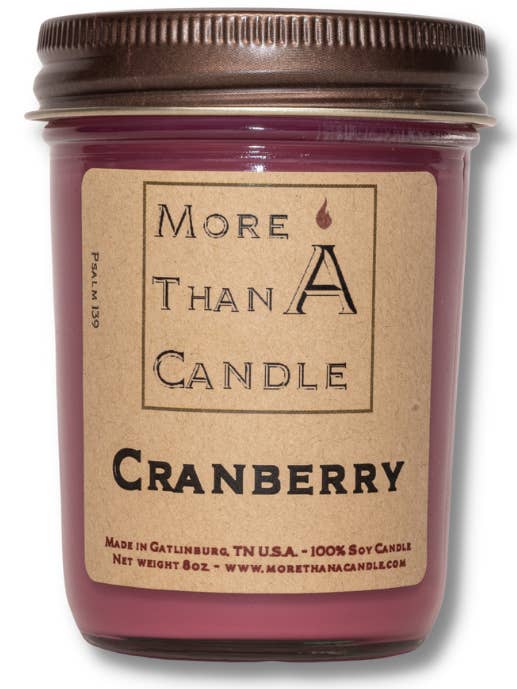 Tranebær - 8 oz gelékrukke for engroshandel hos More Than Candle