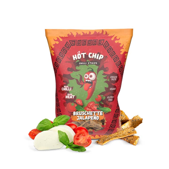 Hot Chip Strips Bruschette Jalapeño 20x80g pour la vente par CargoPirate