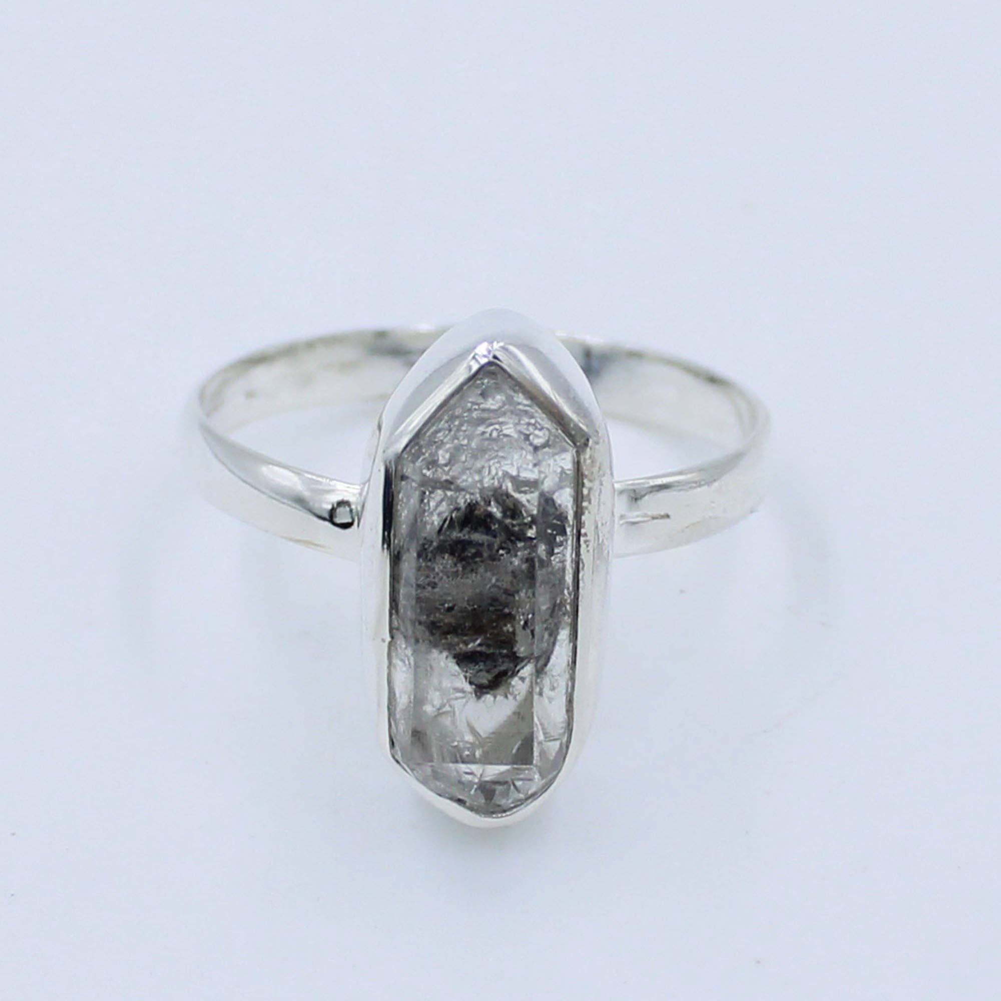 Silvex Jewelry - Wholesale Single Stone/Solitaire Ring - Herkimer Diamond 925 Sterling Silver Ring1