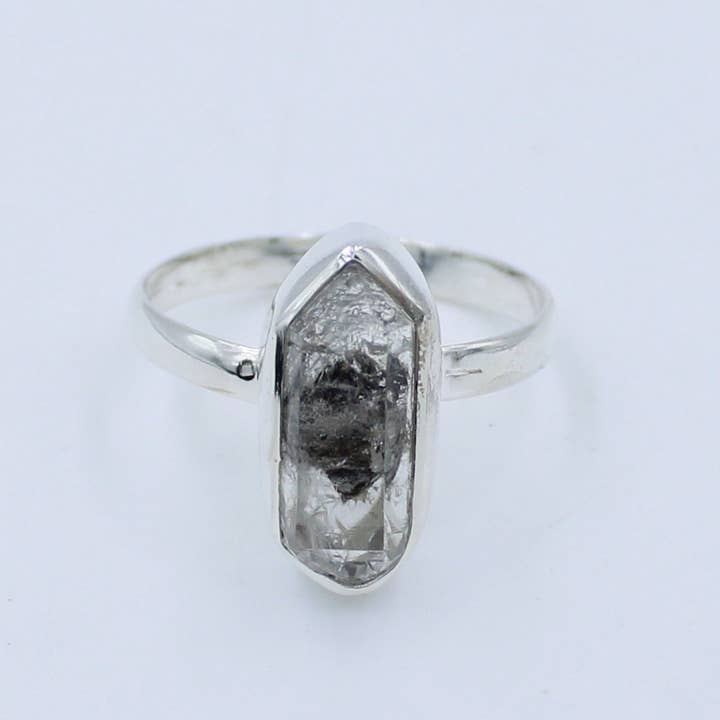 Silvex Jewelry - Wholesale Single Stone/Solitaire Ring - Herkimer Diamond 925 Sterling Silver Ring1
