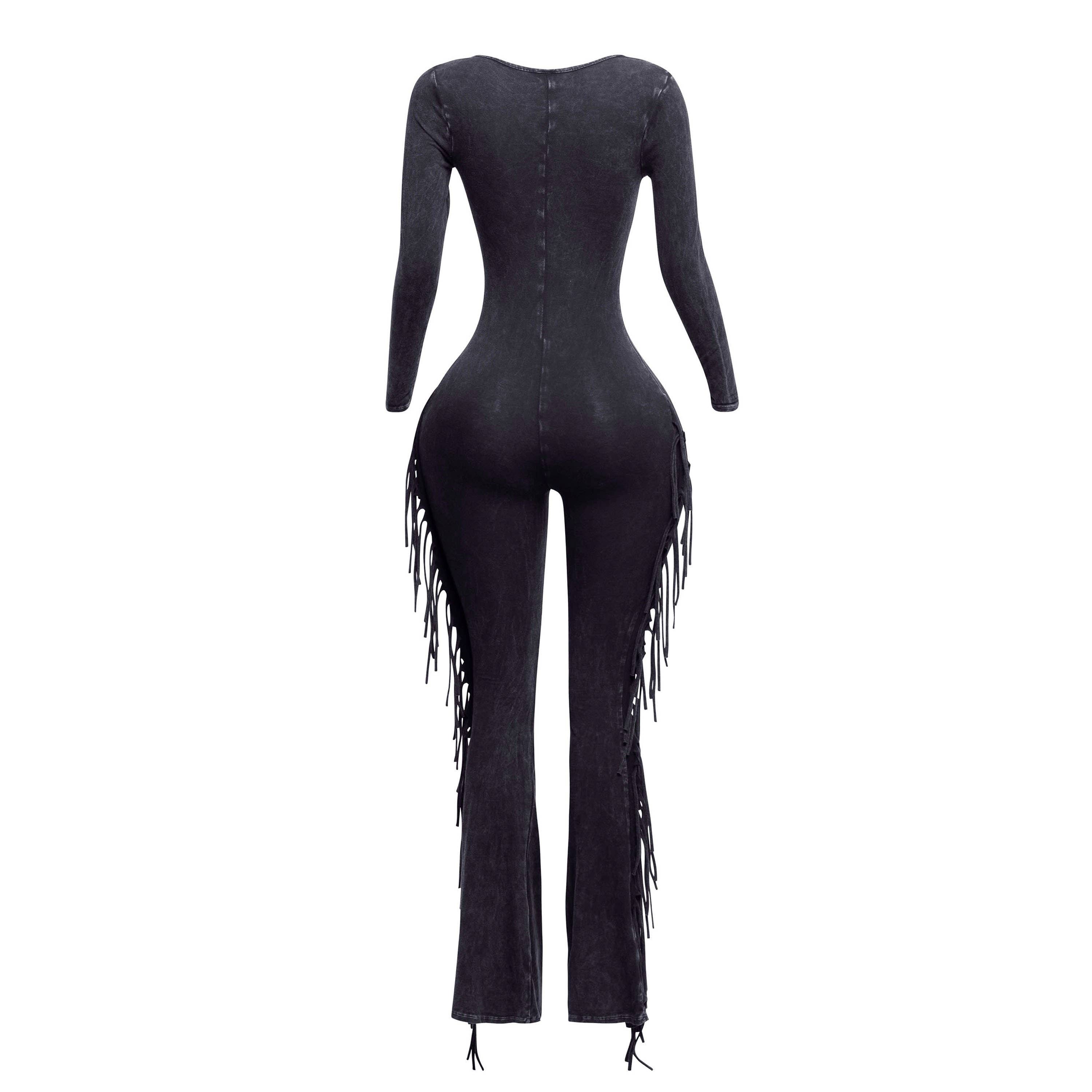 DORCAS - Wholesale Jumpsuit - Women's - Mineral washed fringed jumpsuit11