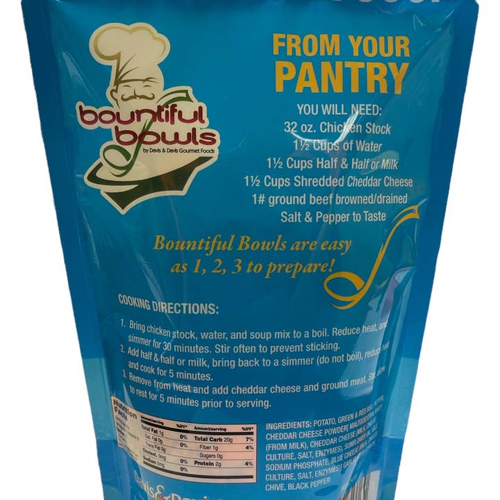 Davis & Davis Gourmet Foods - Wholesale Soup - Cheeseburger Bountiful Bowl Soup Mix1