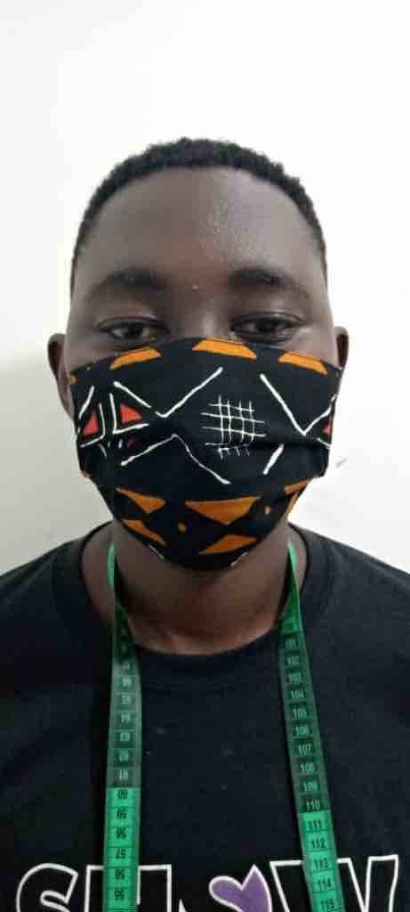 The Niger Bend - Wholesale Non-Medical Disposable Mask - 100% Cotton Dutch Wax Print Ghanaian African Mudcloth Face Mask4