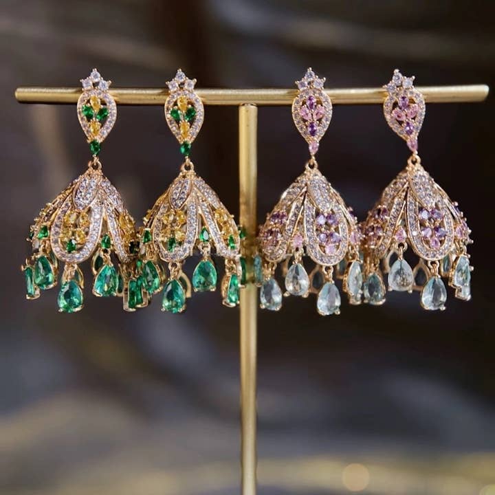 Brincos Palácio Francês com Design Inspirado em Sino de Vento por atacado de LanLivia