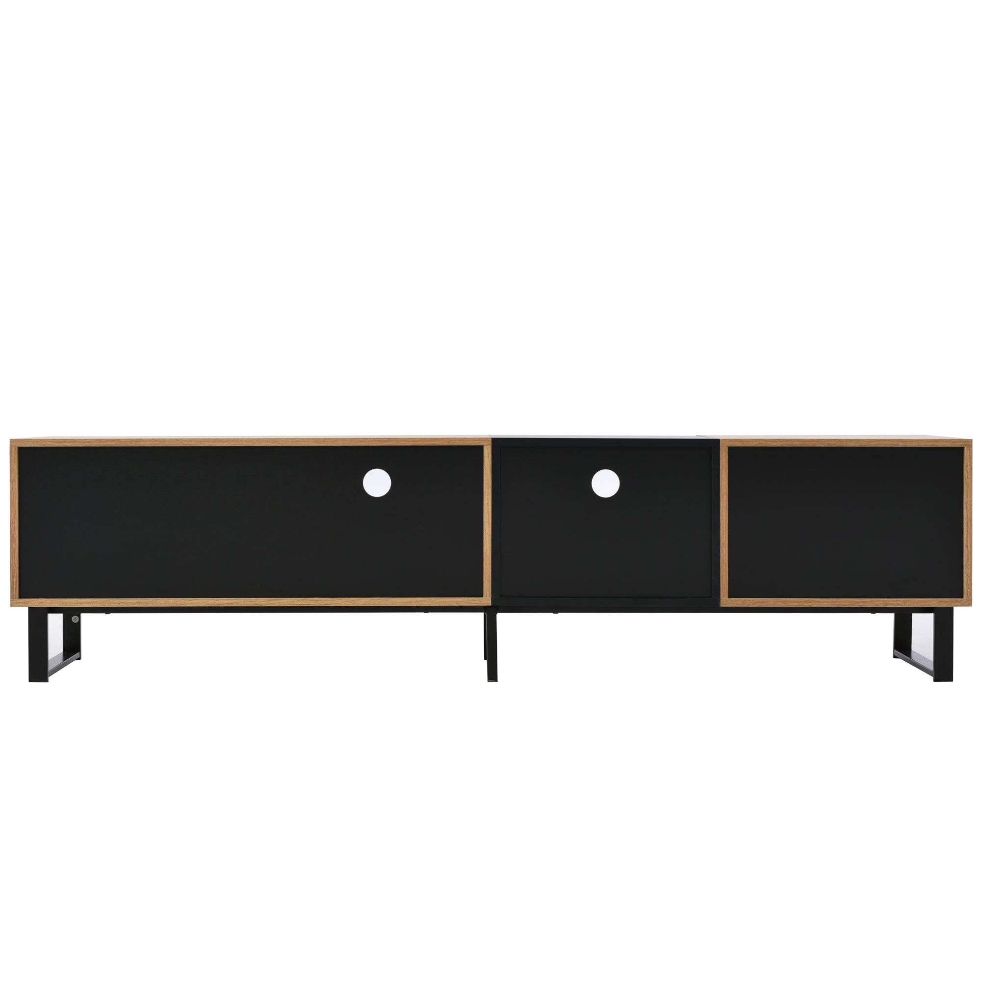 Urban Meuble - Wholesale Console Table - Modern TV stand with black and wood design and spacious storage space MODAI15