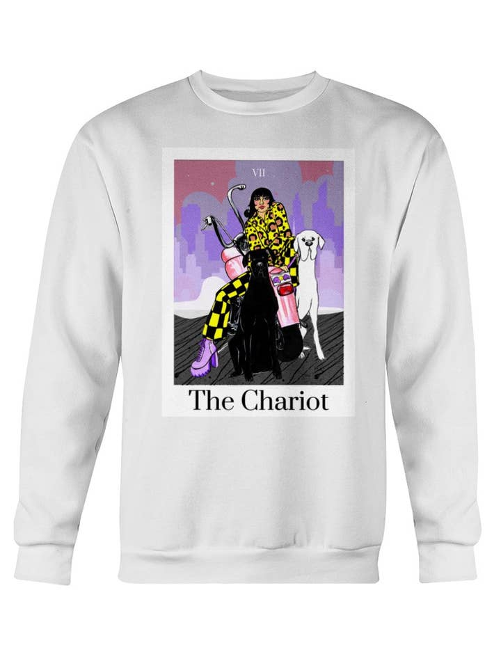 The Chariot Tarot Card Sweatshirt for wholesale by D. Ridley Designs