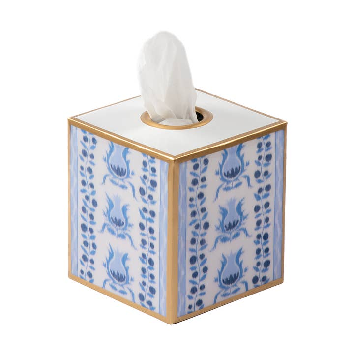 Boîte à mouchoirs émaillée grenade pour la vente par Jaye's Studio