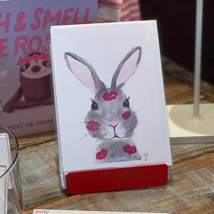 Bunny Kisses | Carte de voeux Saint-Valentin pour la vente par claire jordan designs
