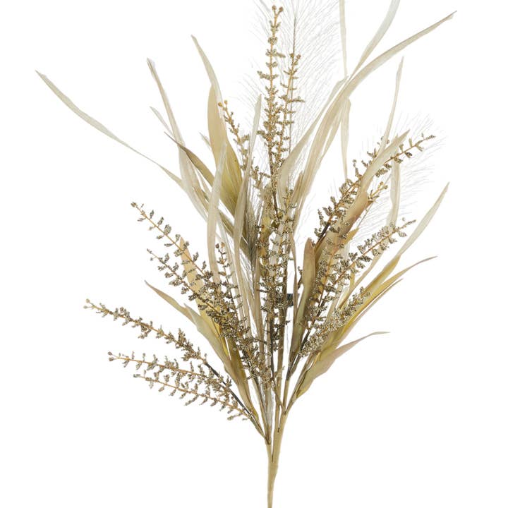 38"L Styro Bead/Paper Grass Spray Light Sage Green FH8165K1 for wholesale by DecoExchange