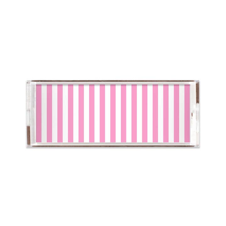 Katie Kime - Wholesale Decorative Tray - Retro Stripe Lucite Tray
