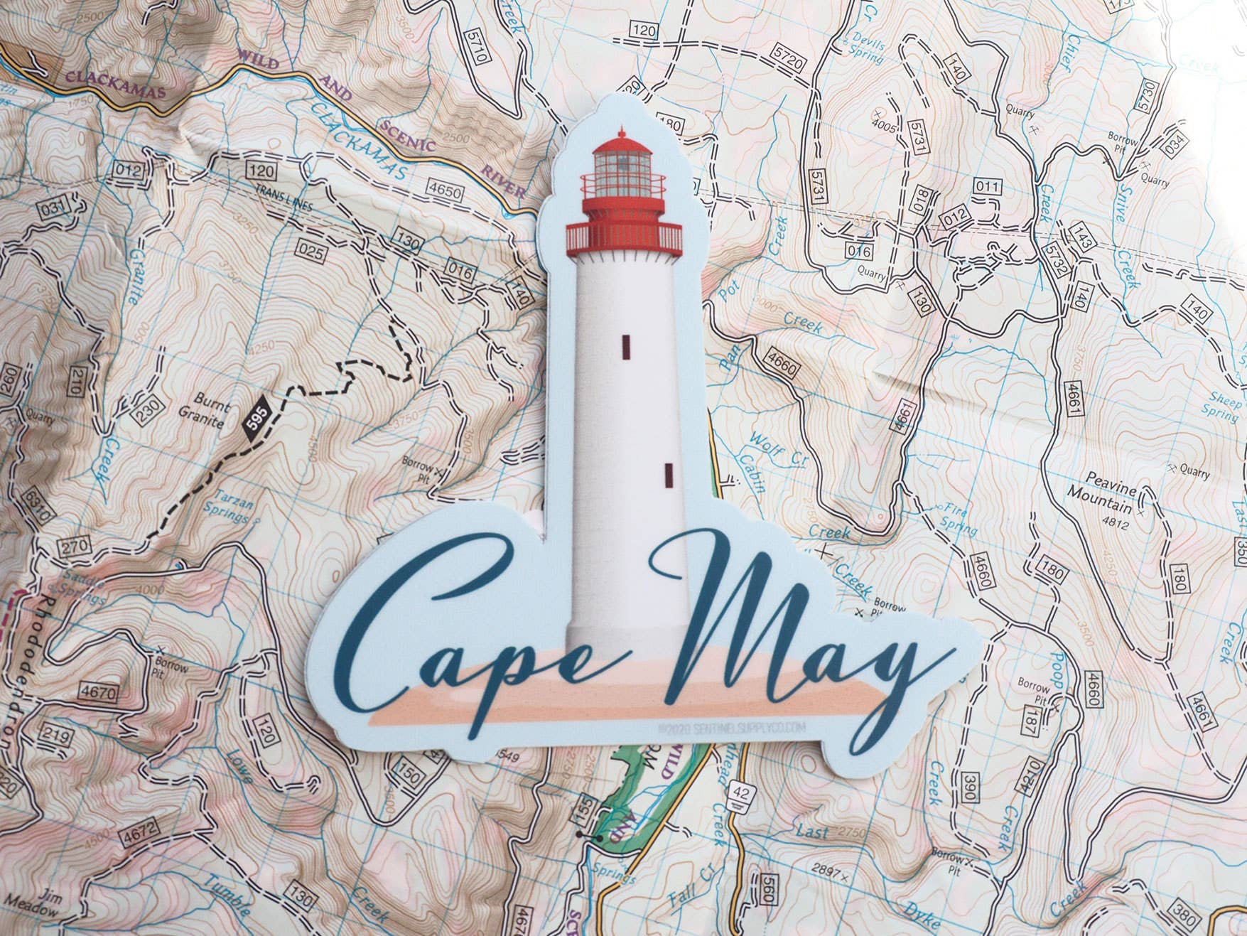 Sentinel Supply - Wholesale Sticker - Cape May NJ Sticker with Cape May Lighthouse5