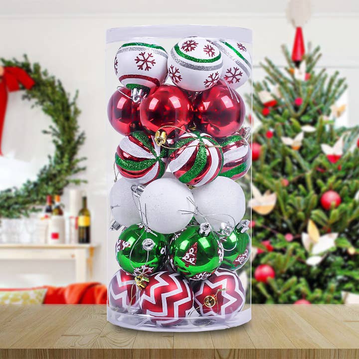 Unique and Sparkling Christmas Bauble Set of 30-Piece for wholesale by OrnamentallyYou