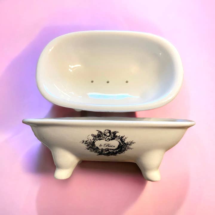 Enchanted Gardens Soapery - Wholesale Bath soap dish - Vintage Ceramic Soap Dish