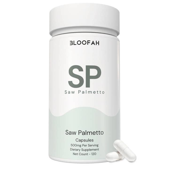 Bloofah SP – Capsules de palmier nain 500mg | Soutien pour les cheveux et le bien-être masculin (120 capsules) pour la vente par Bloofah