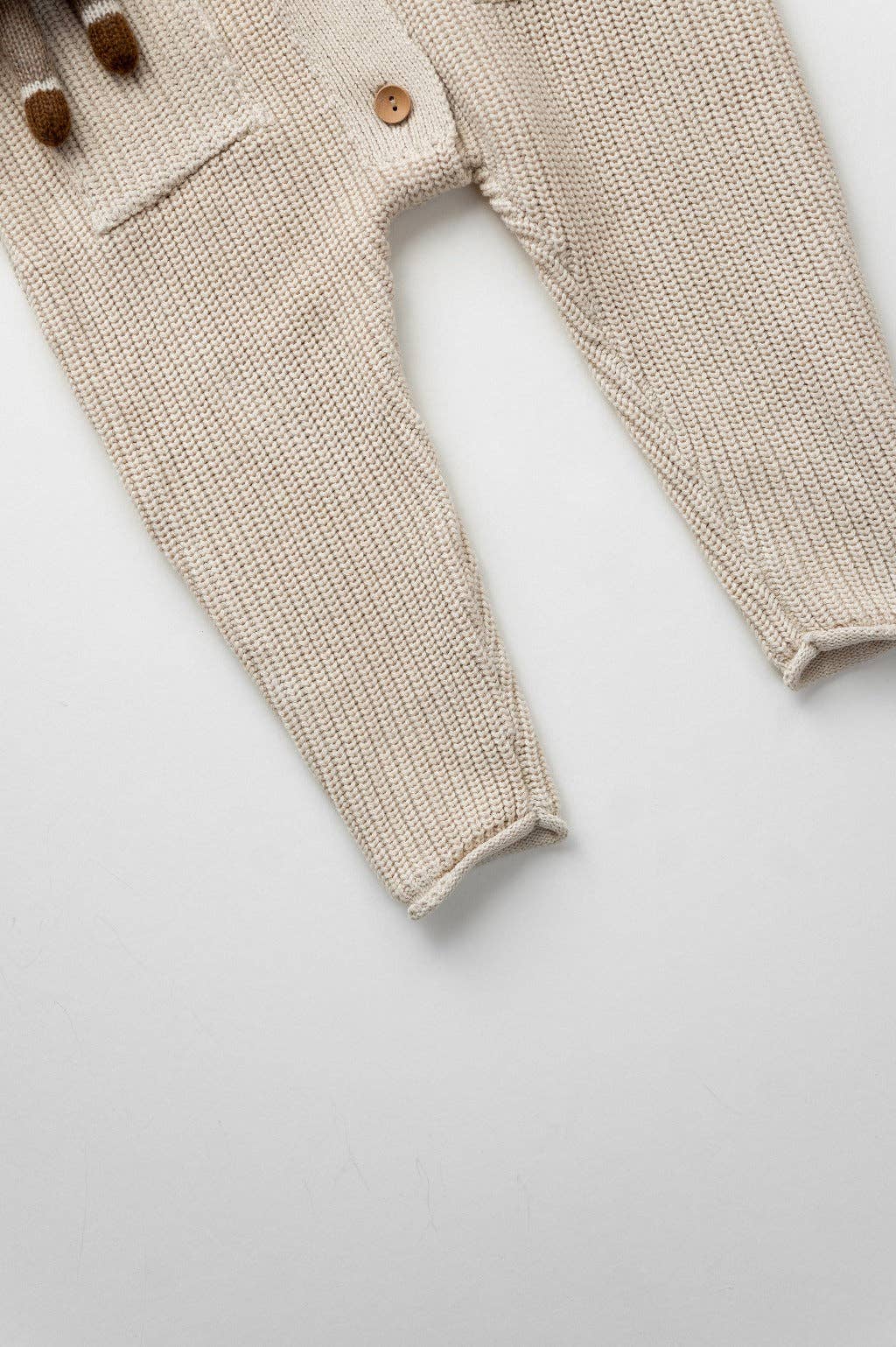 Yooushi - Wholesale Jumpsuit - Baby - Sand Shell Hooded Knit Playsuit6