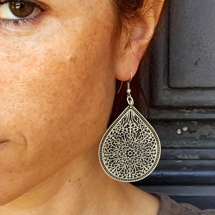 Ornate Drop Earrings for wholesale by Gypsy Winds Bcn