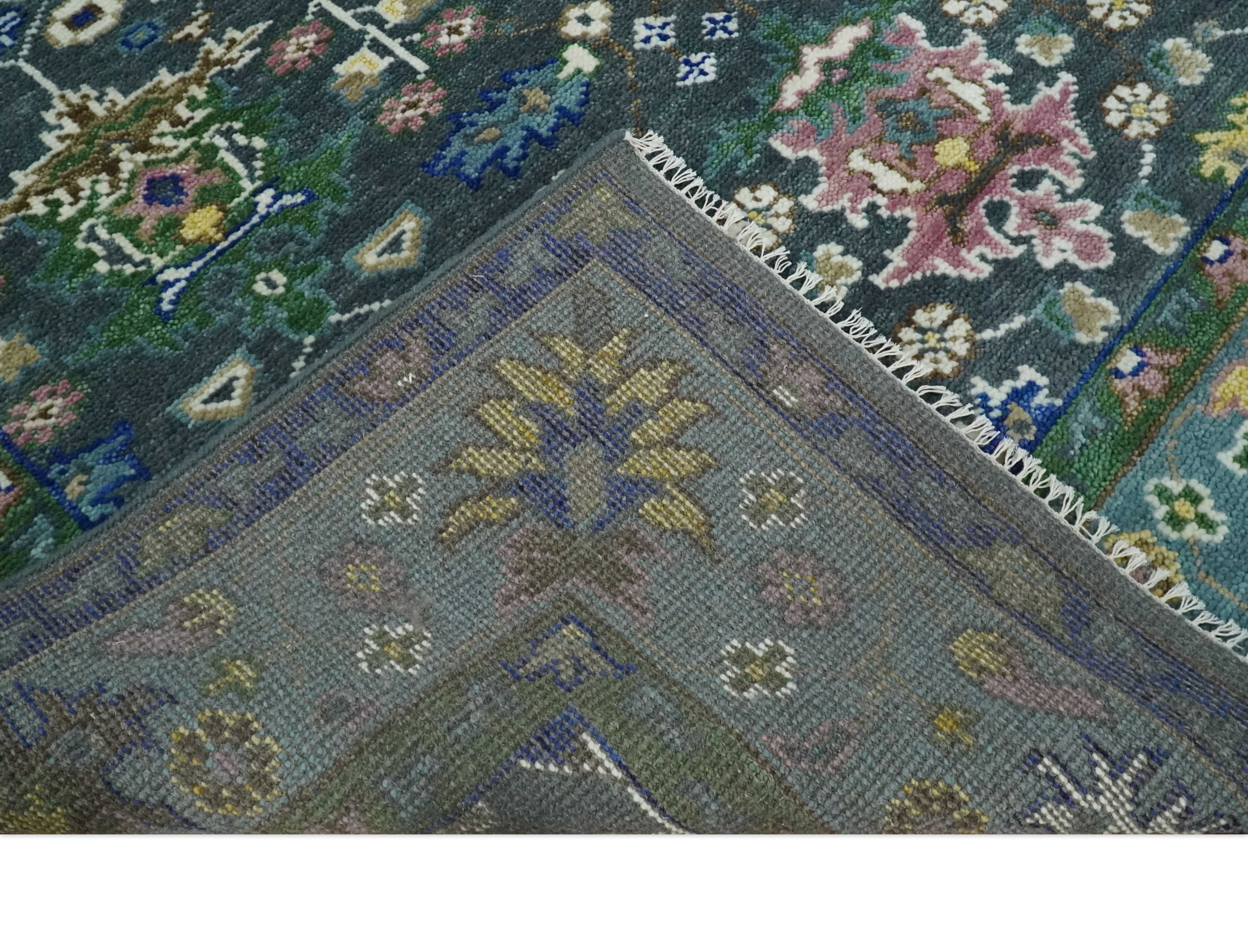 The Rug Decor, Inc. – Tapete por atacado – Antigo 4x6, 5x8, 6x9, 8x10, 9x12, 10x14 e 12x15 Musgo Verde Nocado à Mão e Azul Tapete de Lã Oushak Vintage Turco Tradicional Turco, Sala de Estar e Quarto8