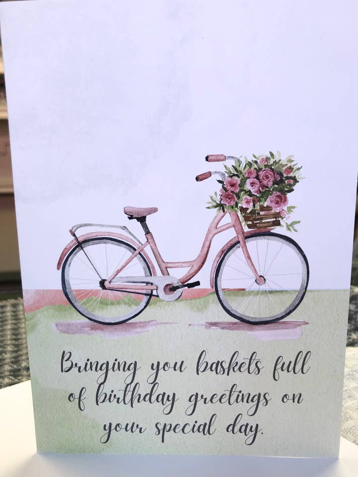 Happy Birthday (Baskets Full) - Card for wholesale by Old Soul Woodworking LLC