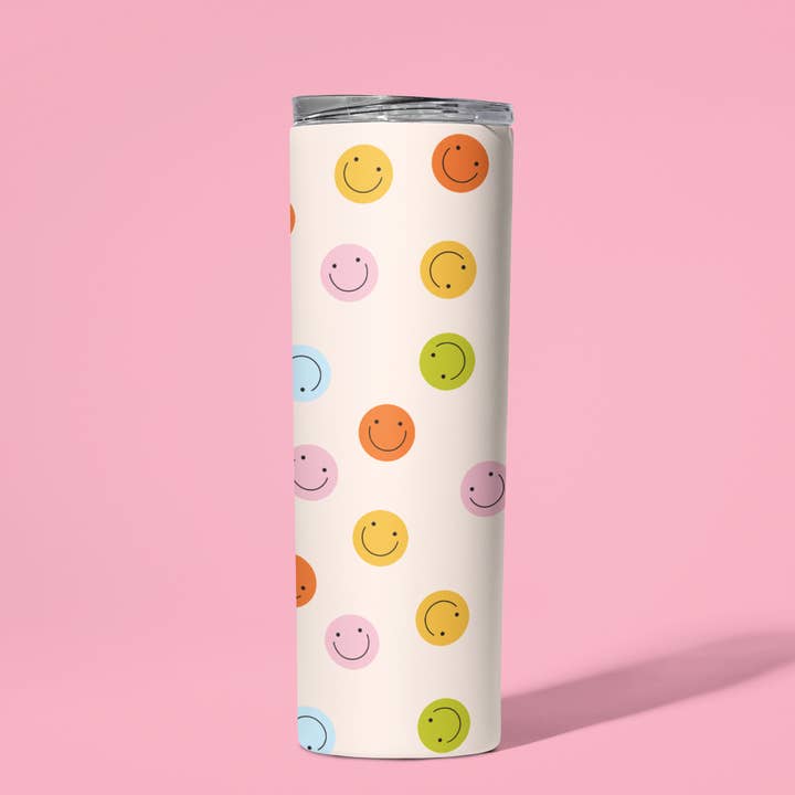 Bunter Happy Face Becher für den Großhandel von amarieacreates