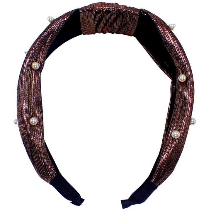 Topkids Accessories - Wholesale Fashion Headband - Women's - Metallic Pearl Knot Alice Bands Adult Women, Hair Accessories for Women, Hair Bands for Women, Thick Headband, Womens Headbands, Head Bands Adult Women, Wide Headbands4