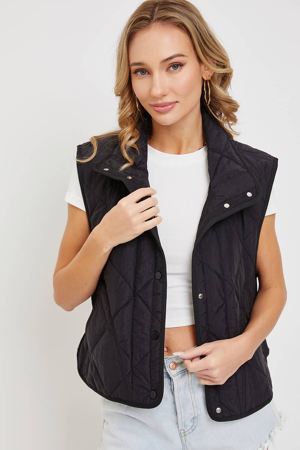 Sweet Lovely by Jen - Wholesale Outerwear Vest - Women's - QUILTED  LIGHTWEIGHT PUFFER VEST23
