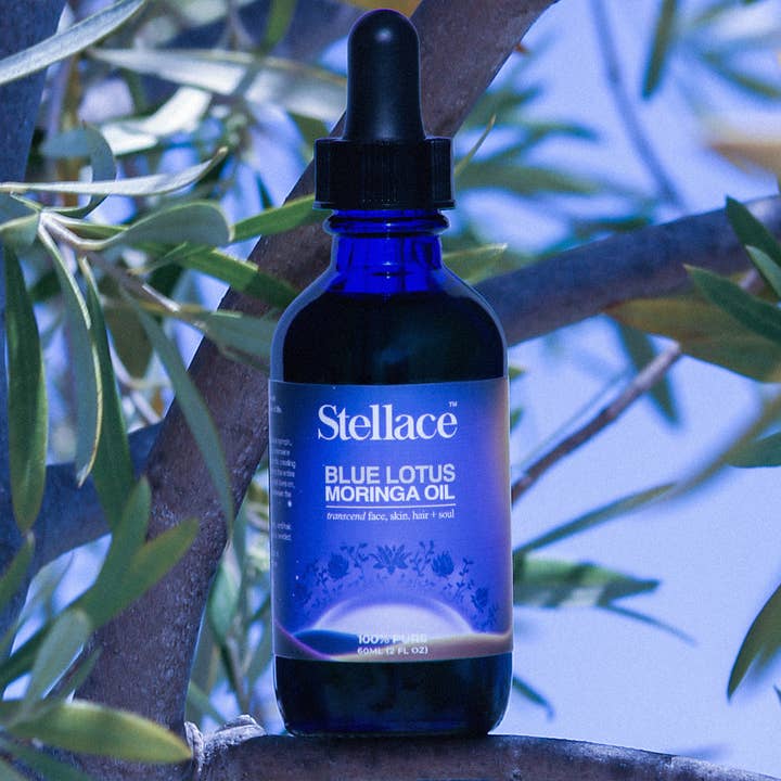 Stellace - Wholesale Bath/Body Oil - BLUE LOTUS Soul Oil with Moringa for Face, Body, Hair