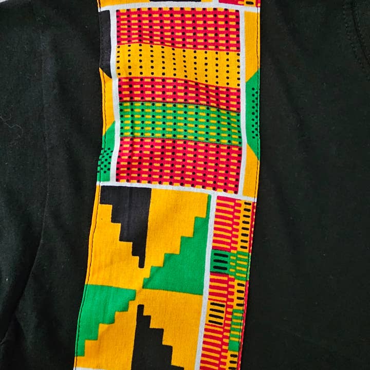 Mashona Collections - Wholesale T-Shirt - Unisex - Africa Print Detailed T-Shirt | Bogolan Print Detail and Pocket1