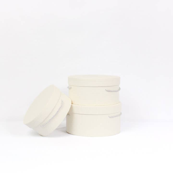 Elegant Design Supply - Wholesale Gift Box - Line Textures Round Box with Handle13