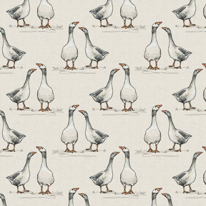 The Gaggle Geese Wrapping Paper for wholesale by Francesca Kemp Textile Art