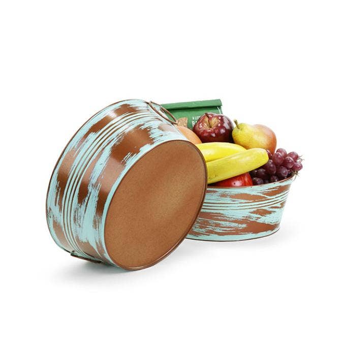 Buhi Imports - Wholesale Decorative Plate/Dish/Bowl - 10 inch Faux Verdigris Copper Tub 4