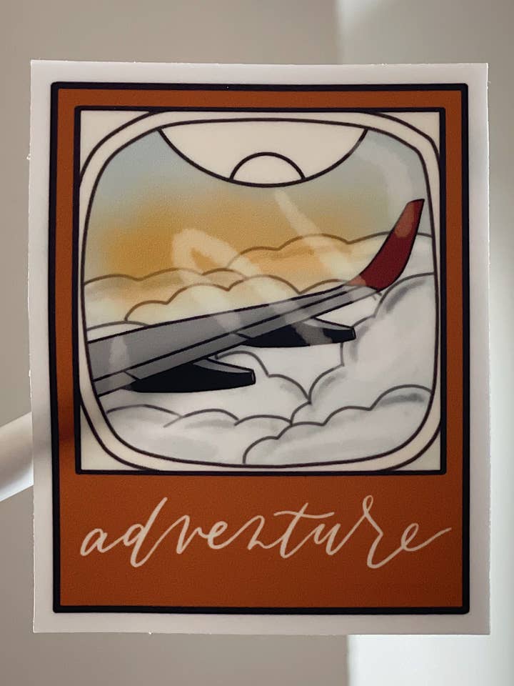 Adventure Sticker for wholesale by dinahslettering