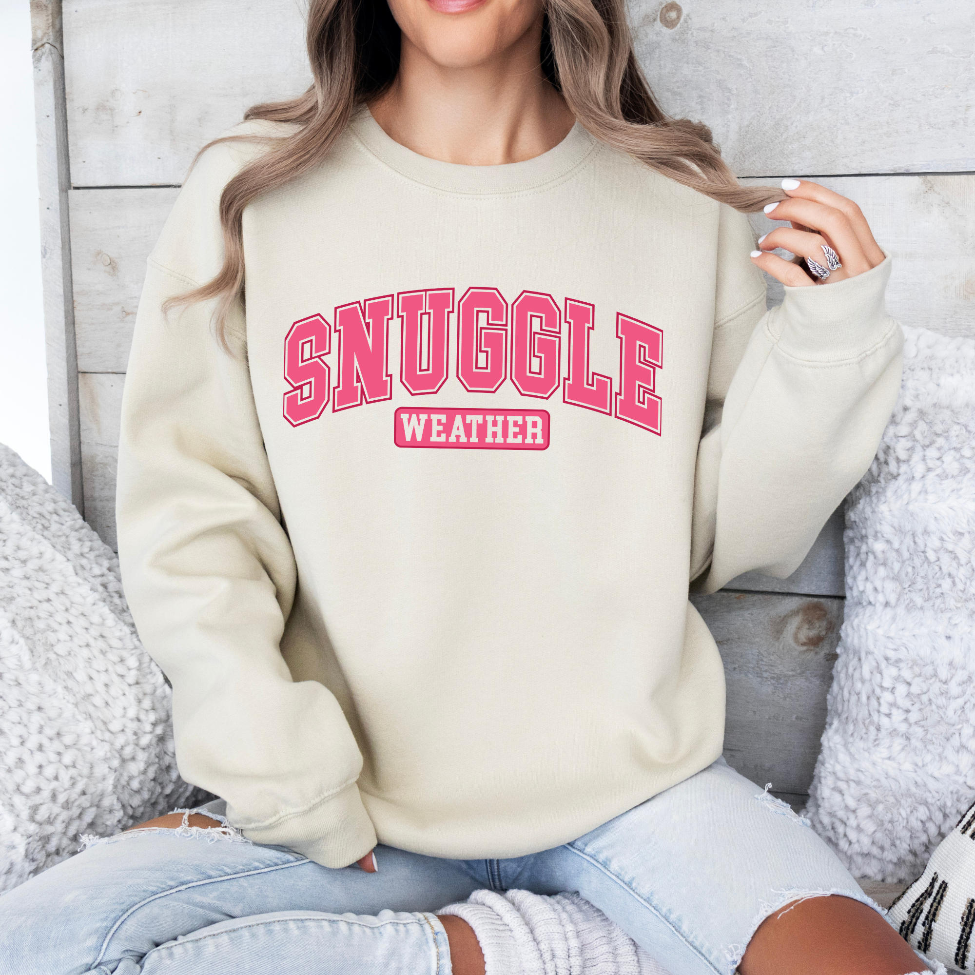 ATTA TOOD Wholesale - Wholesale Graphic Sweatshirt - Women's - Snuggle weather sweatshirt, women's winer crewneck, Holiday2