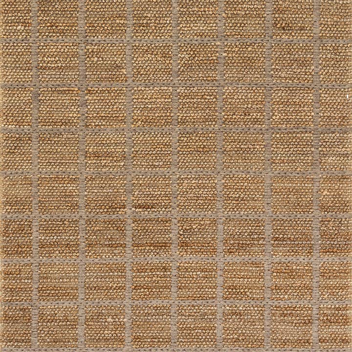 Natural Penni Checked Jute and Wool Area Rug for wholesale on Faire