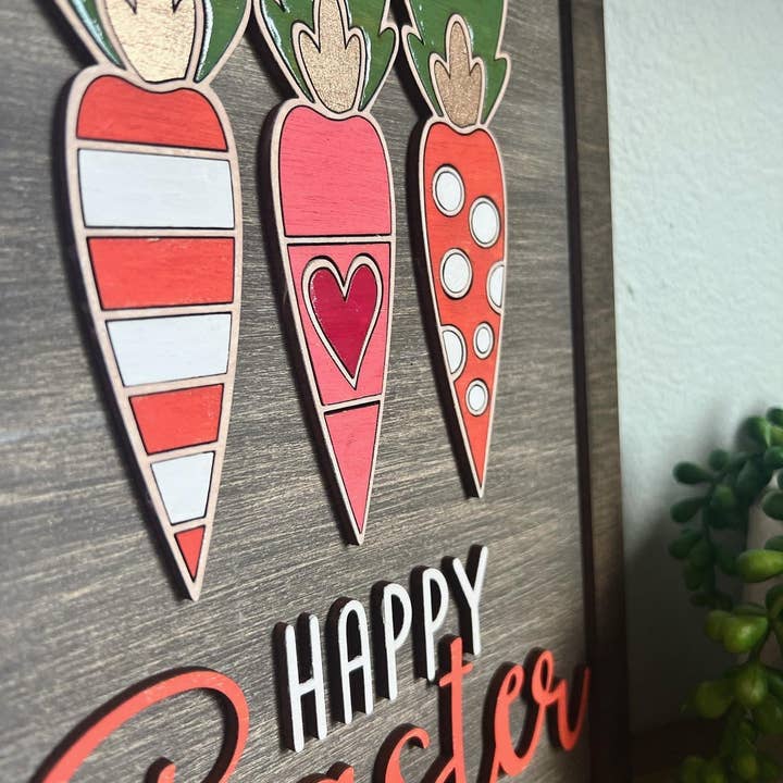 Happy Easter Carrots for wholesale by Home & Harbor Design Co.