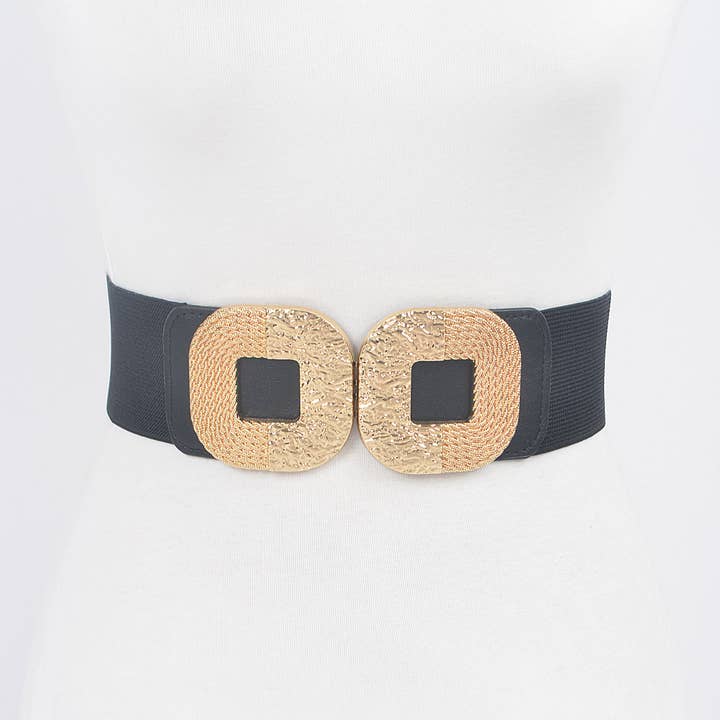 3AM BY H&D ACCESSORIES - Wholesale Belt - Women's - Double Buckle Elastic Belt