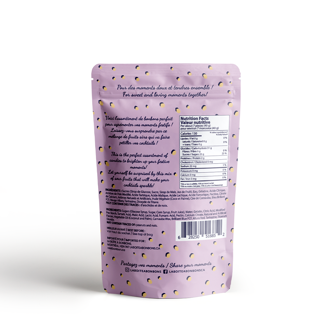 La boîte à bonbons - Vente Bonbons gélifiés - Cocktail acide - Bonbons gélifiés1