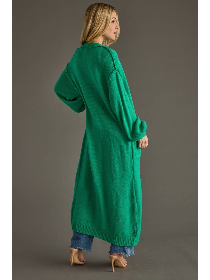Panache Apparel Co. - Wholesale Cardigan - Women's - Green Duster Cardigan3