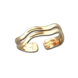 Double Wave Adjustable Toe Ring for wholesale by Mark Steel Jewelry