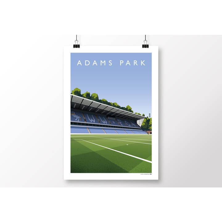 Wycombe Adams Park Affisch för wholesale av Matthew J I Wood Design & Illustration