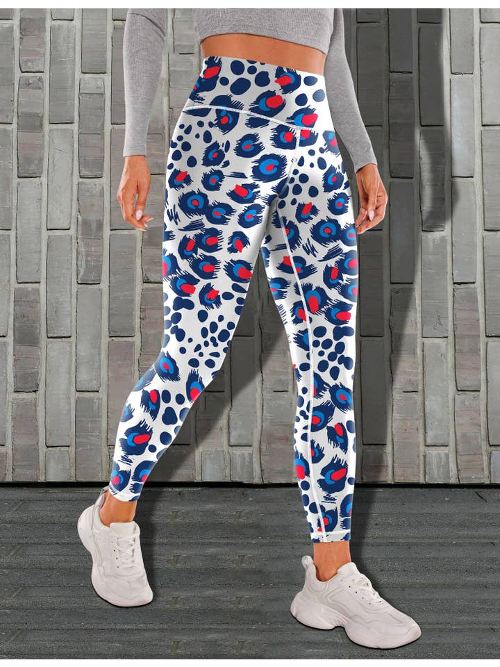 Rosa Clothing - Wholesale Athletic Pants - Women's - High-waist leopard print yoga jogger athletic leggings7