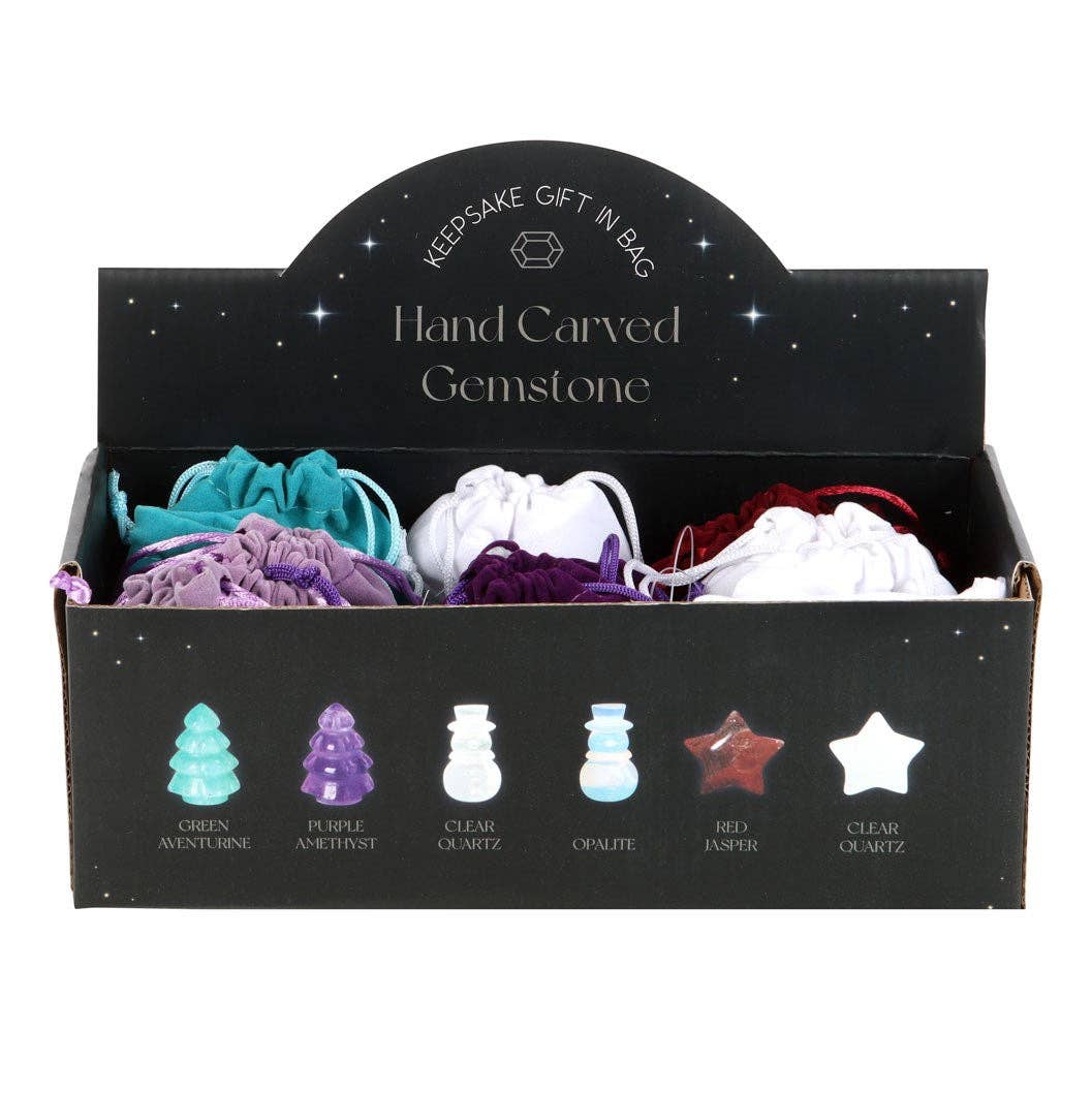 Something Different Wholesale - Wholesale Spirituele steen/kristal - Set van 12 gemengde kerstkristallen in display1