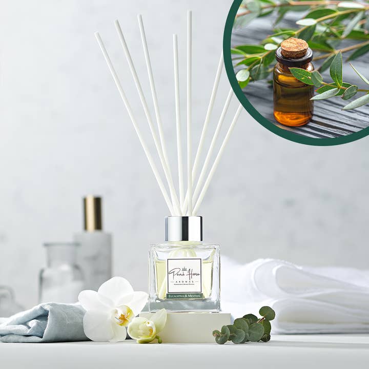 Eucalyptus & Menthol Reed Diffuser for wholesale by Peak House Aromas