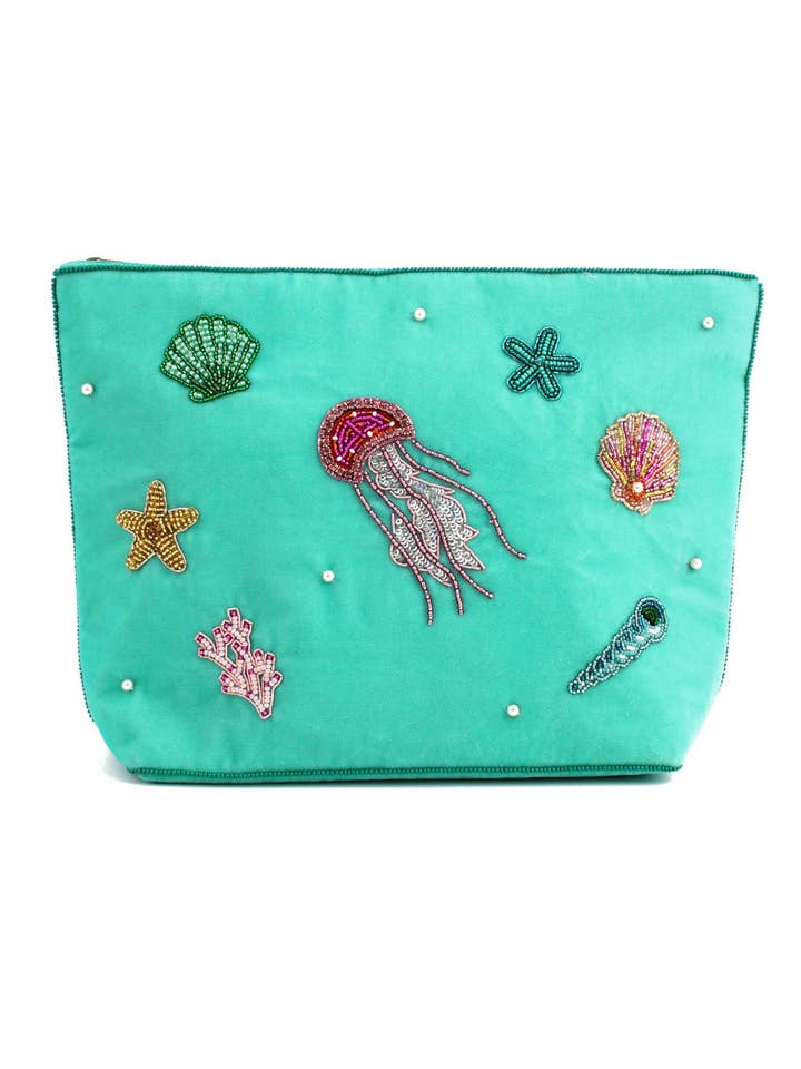 NEW SEA SCENE LARGE POUCH for wholesale by My Doris