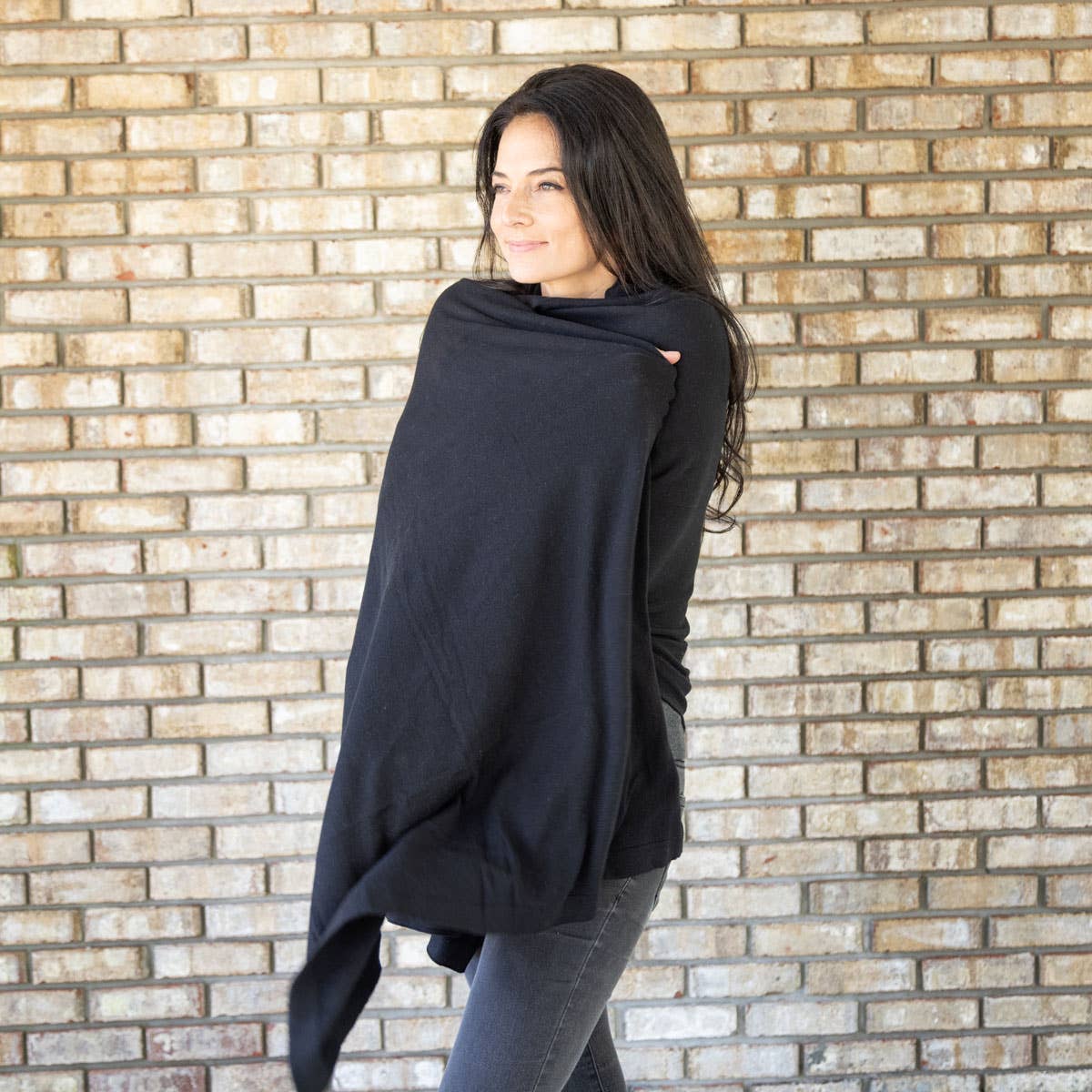 zestt organics - Wholesale Scarf - Women's - Dreamsoft Organic Cotton Travel Scarf - Black4