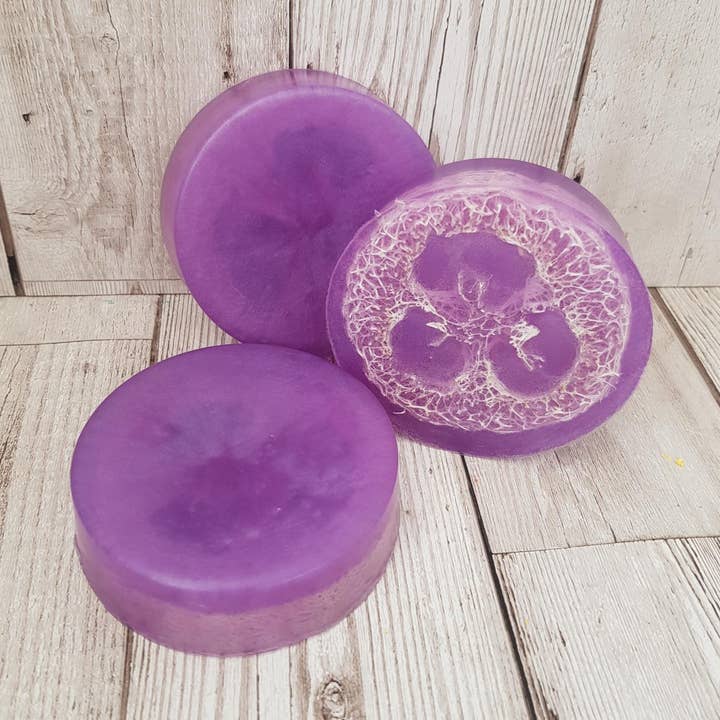 The Soap Sisters – wholesale Bar Soap – Lavender and Chamomile Loofah Soap Bar0