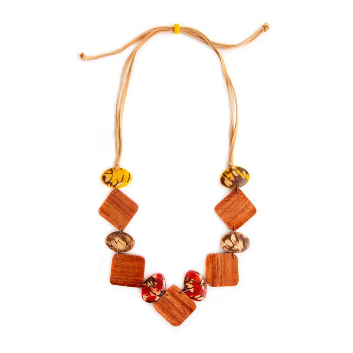 Organic Tagua Jewelry - Wholesale Beaded/Pearl Necklace - Diamond Necklace3